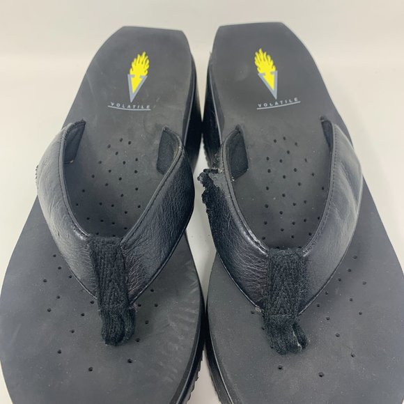 Volatile Wedge Flip Flop Sandals Platform Summer - Picture 3 of 10